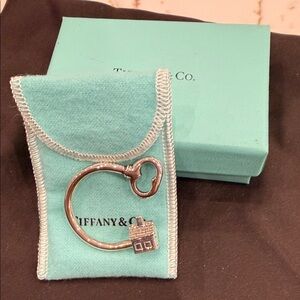 Tiffany & Co. Silver House Charm Key Ring